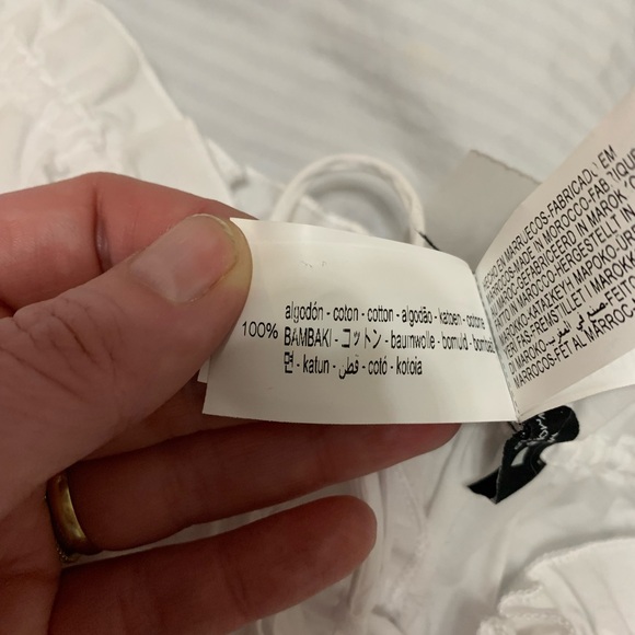 Zara White Ruffled top cotton cool summer spring NWT coquette girl - Picture 5 of 6